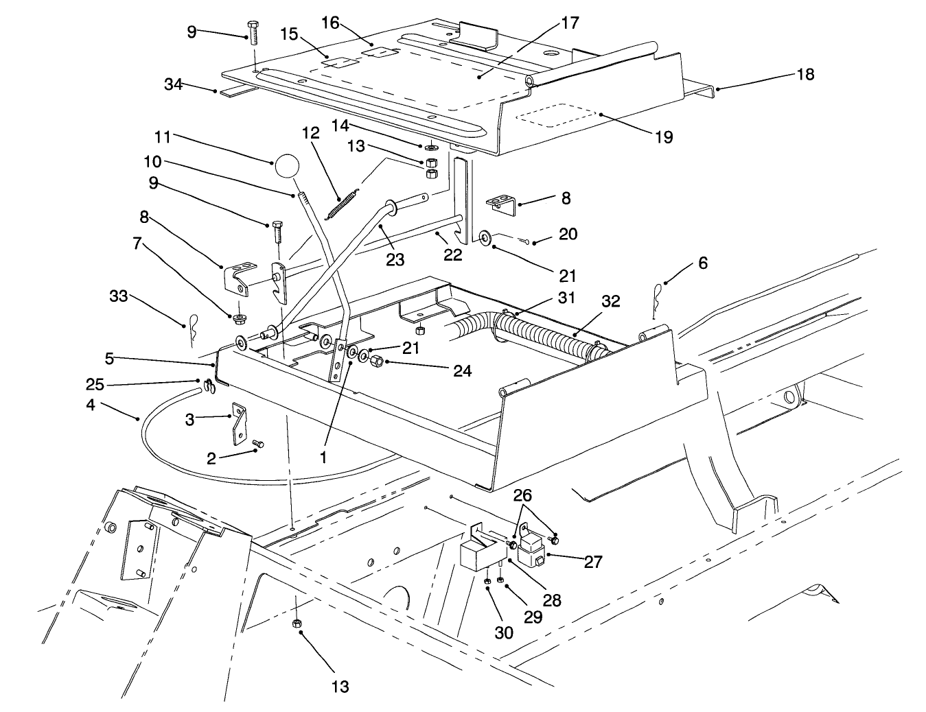 Seat Frame & Throttle Assembly (continued)