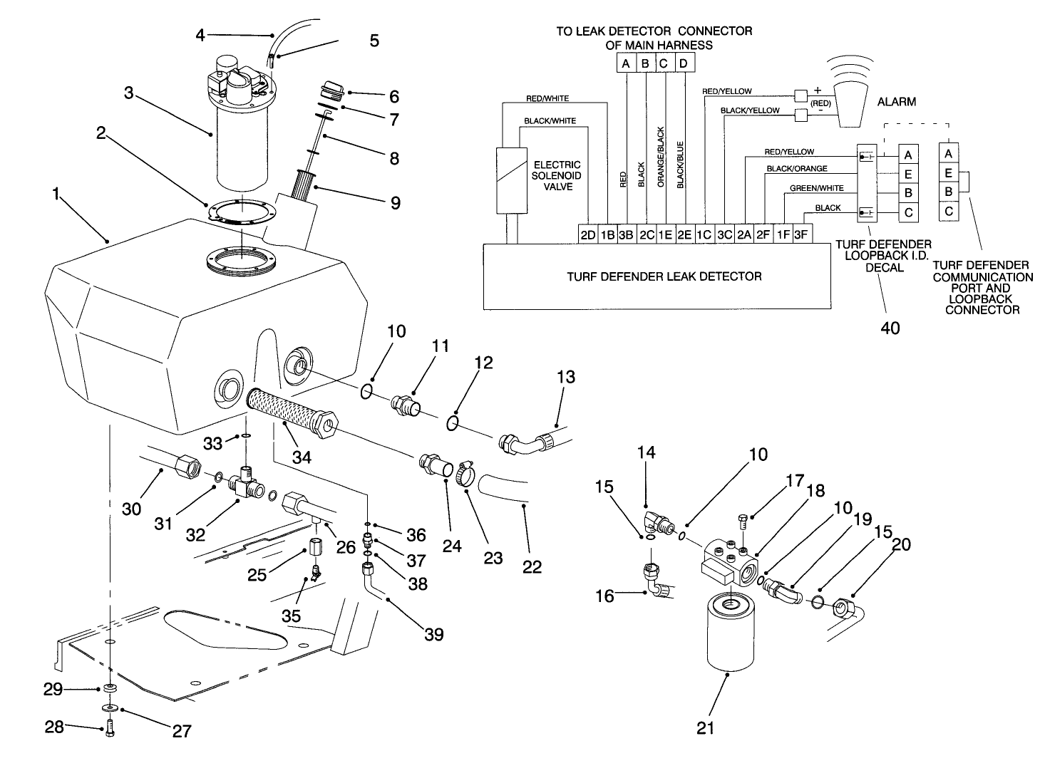 Leak Detector, Filter & Reservoir Assembly