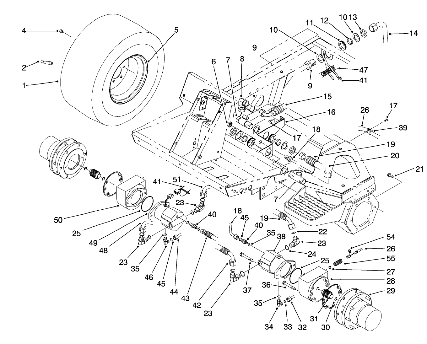 Front Hydraulic Drive & Brake Asm. (continued)