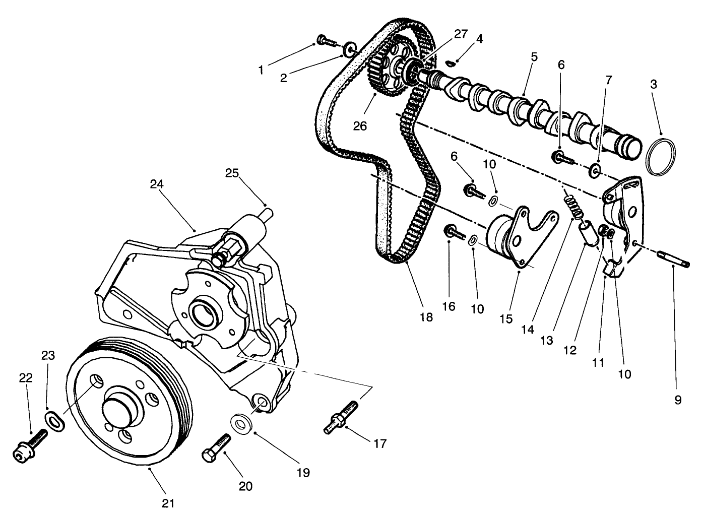 Camshaft & Fan Support Assembly