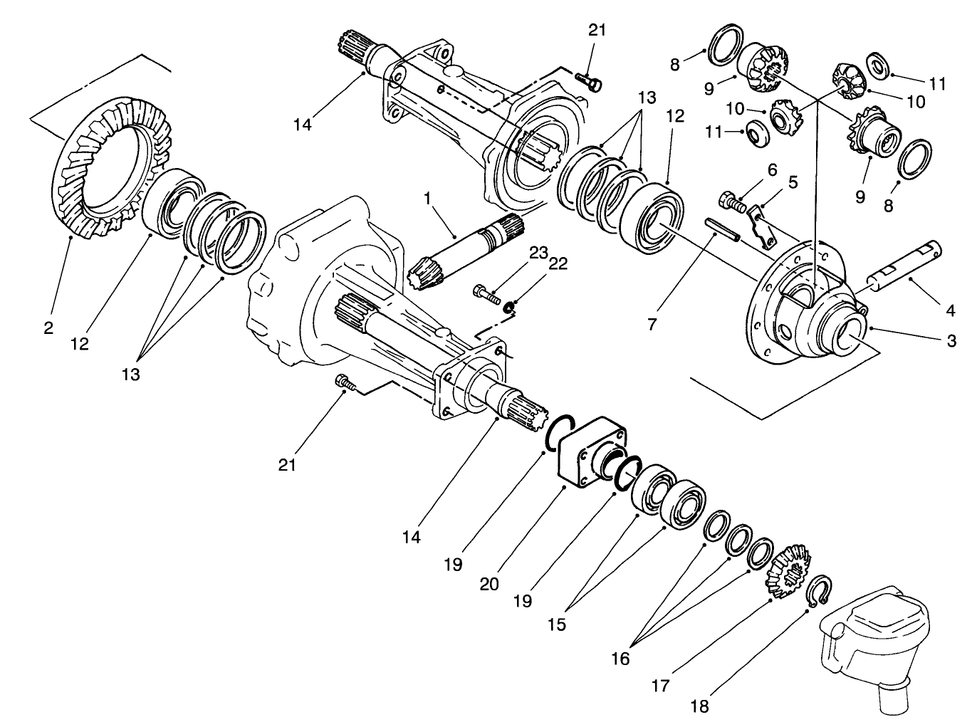 Differential & Shaft Assembly Axle No. 93-7780 (model No. 03801 Only)