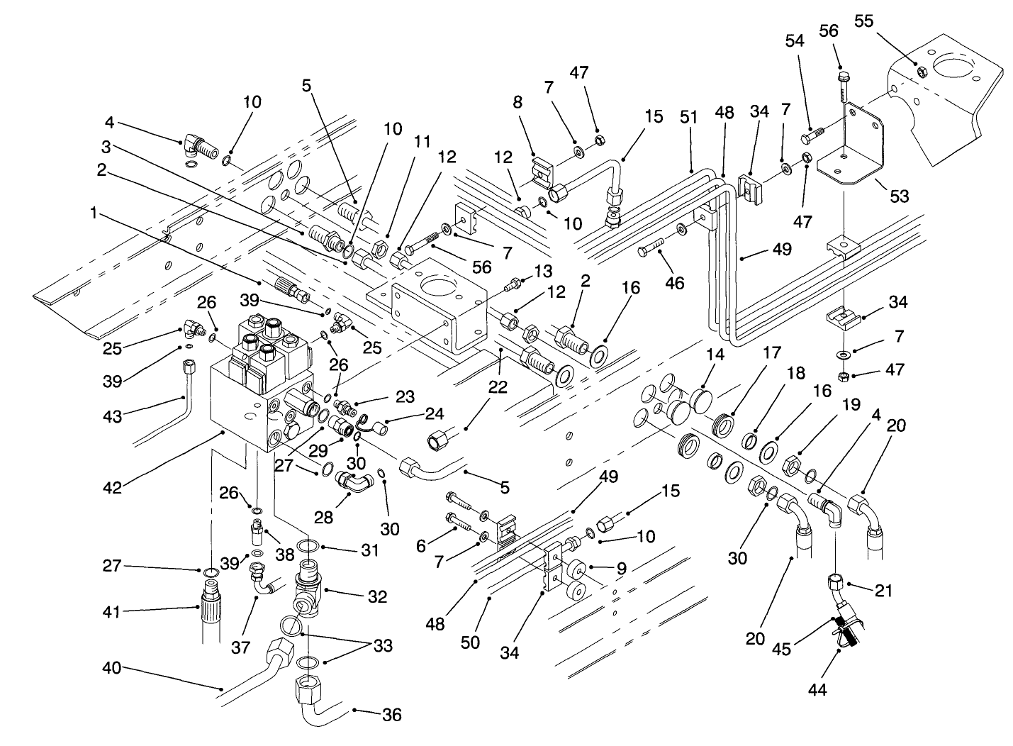 Rear Hydraulic Control Block & Tubes