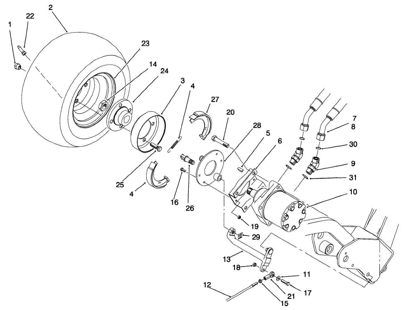Front Wheel & Brake Assembly