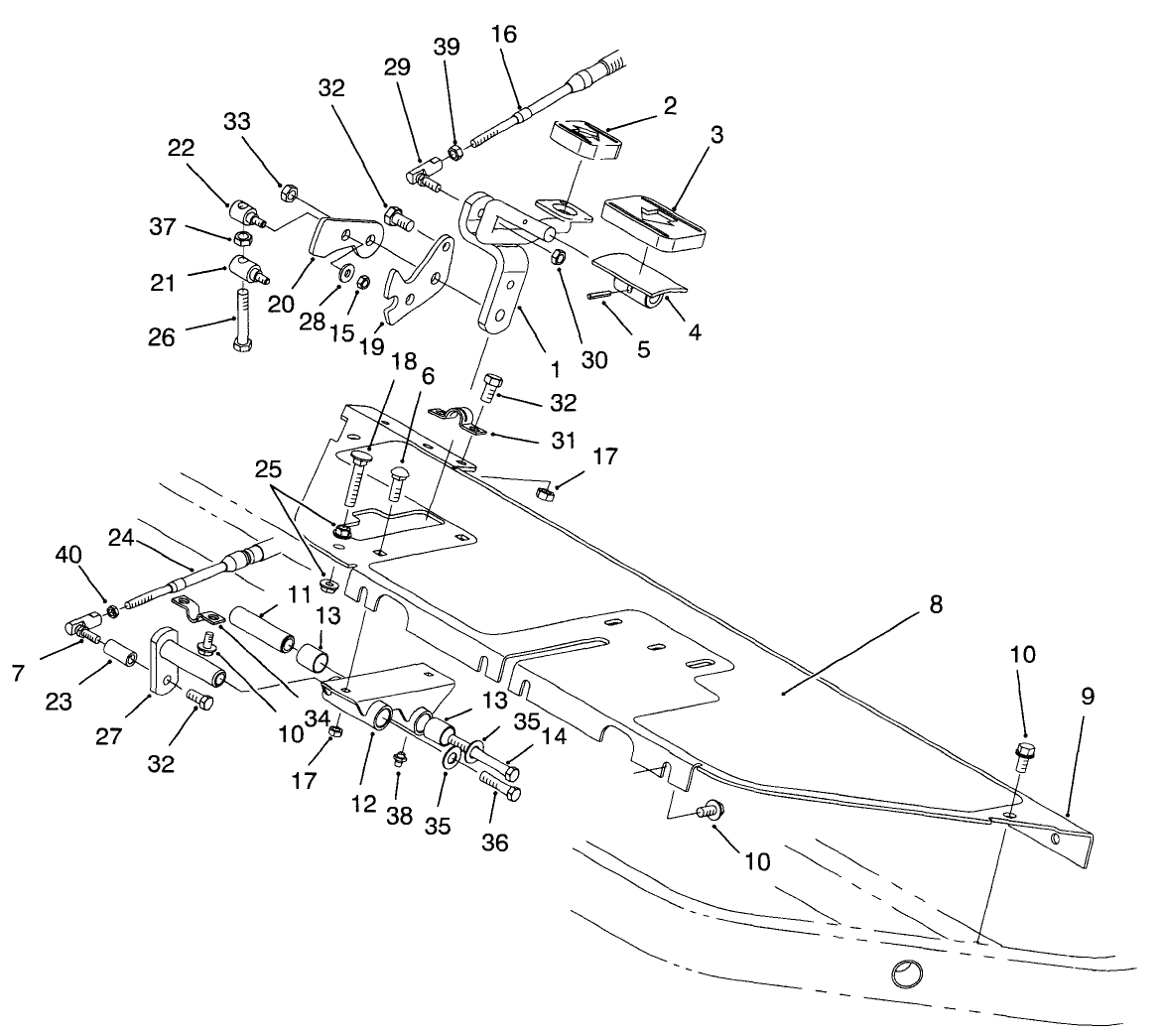Floor Panel & Traction Pedal Assembly