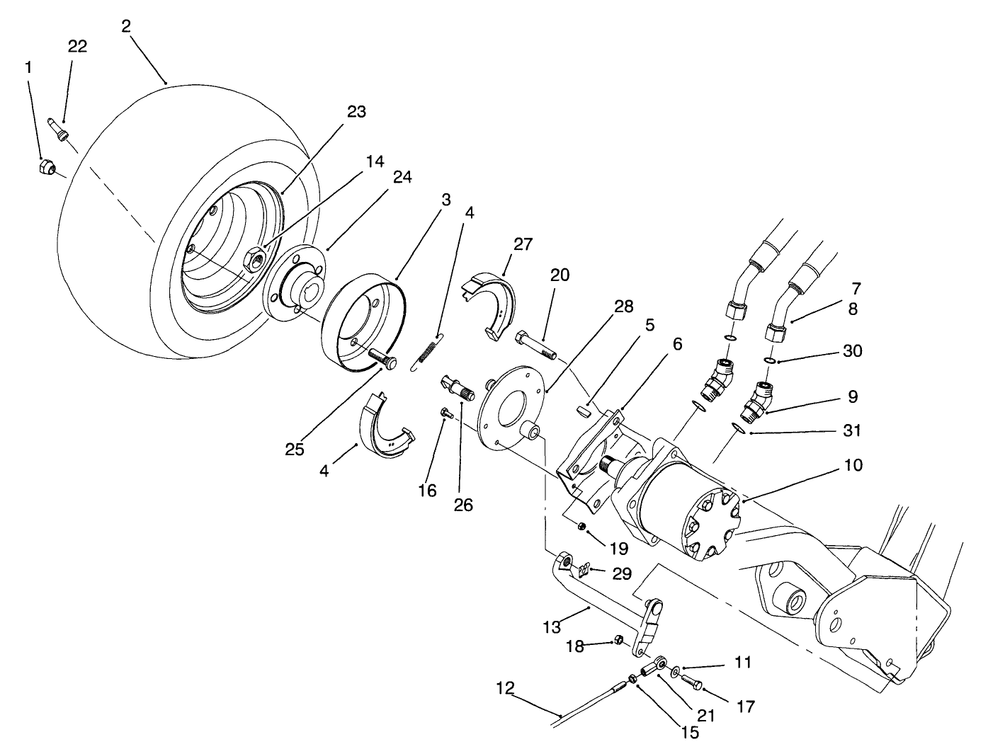 Front Wheel & Brake Assembly