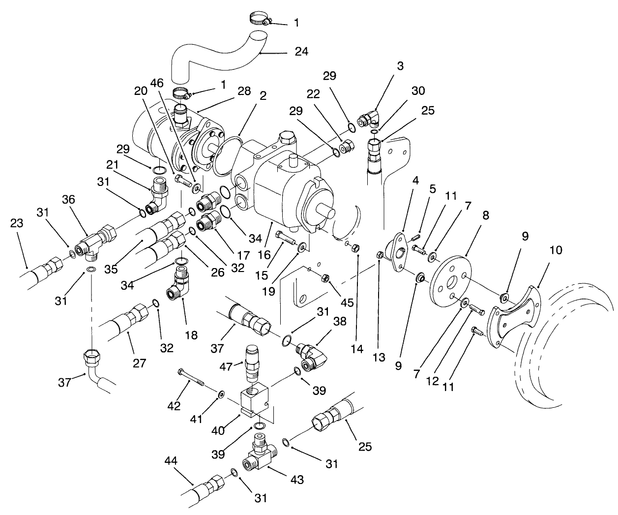 Hydraulic Pump & Hydrostat Assembly