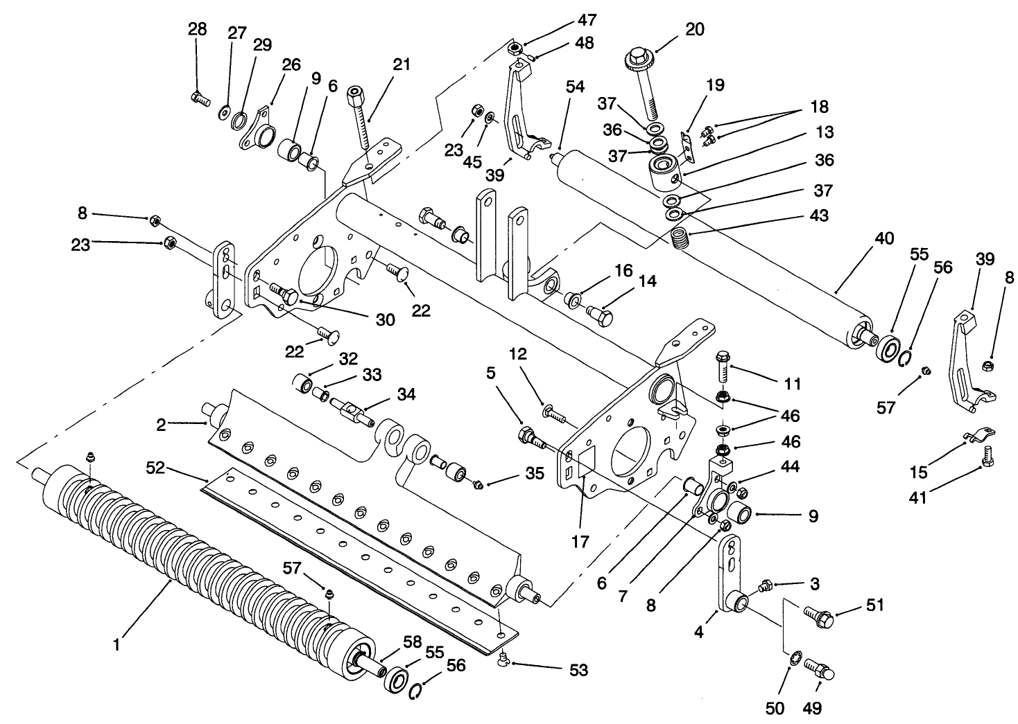 Rollers & Bedbar Assembly (continued)