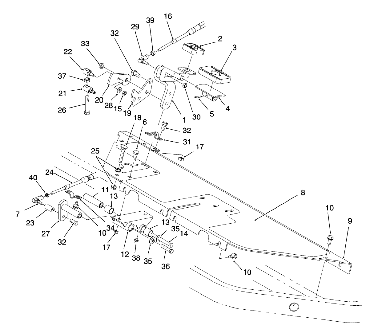 Floor Panel & Traction Pedal Assembly