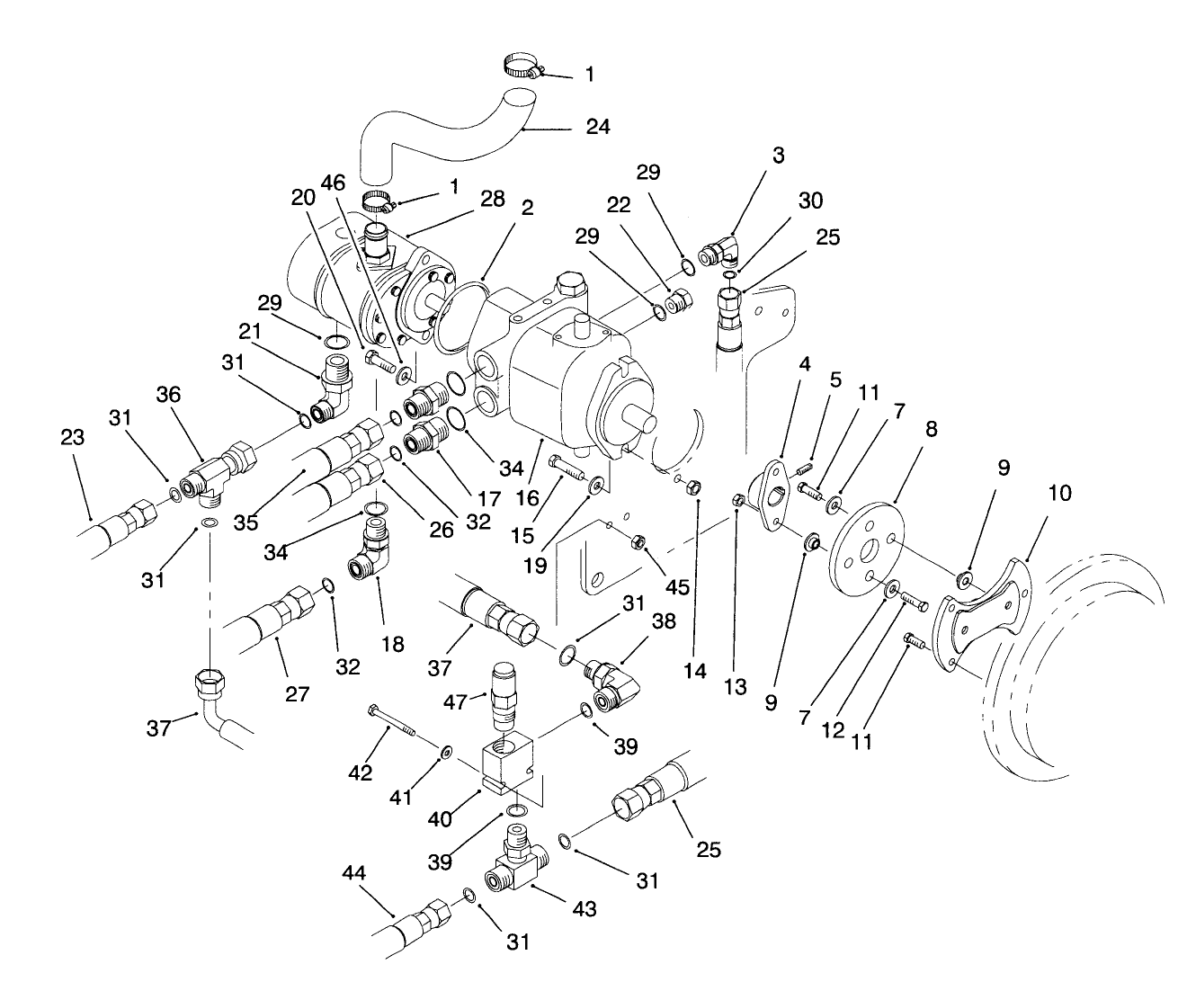 Hydraulic Pump & Hydrostat Assembly