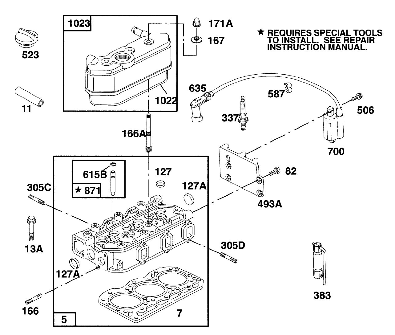 *engine Briggs & Stratton Model 433447
