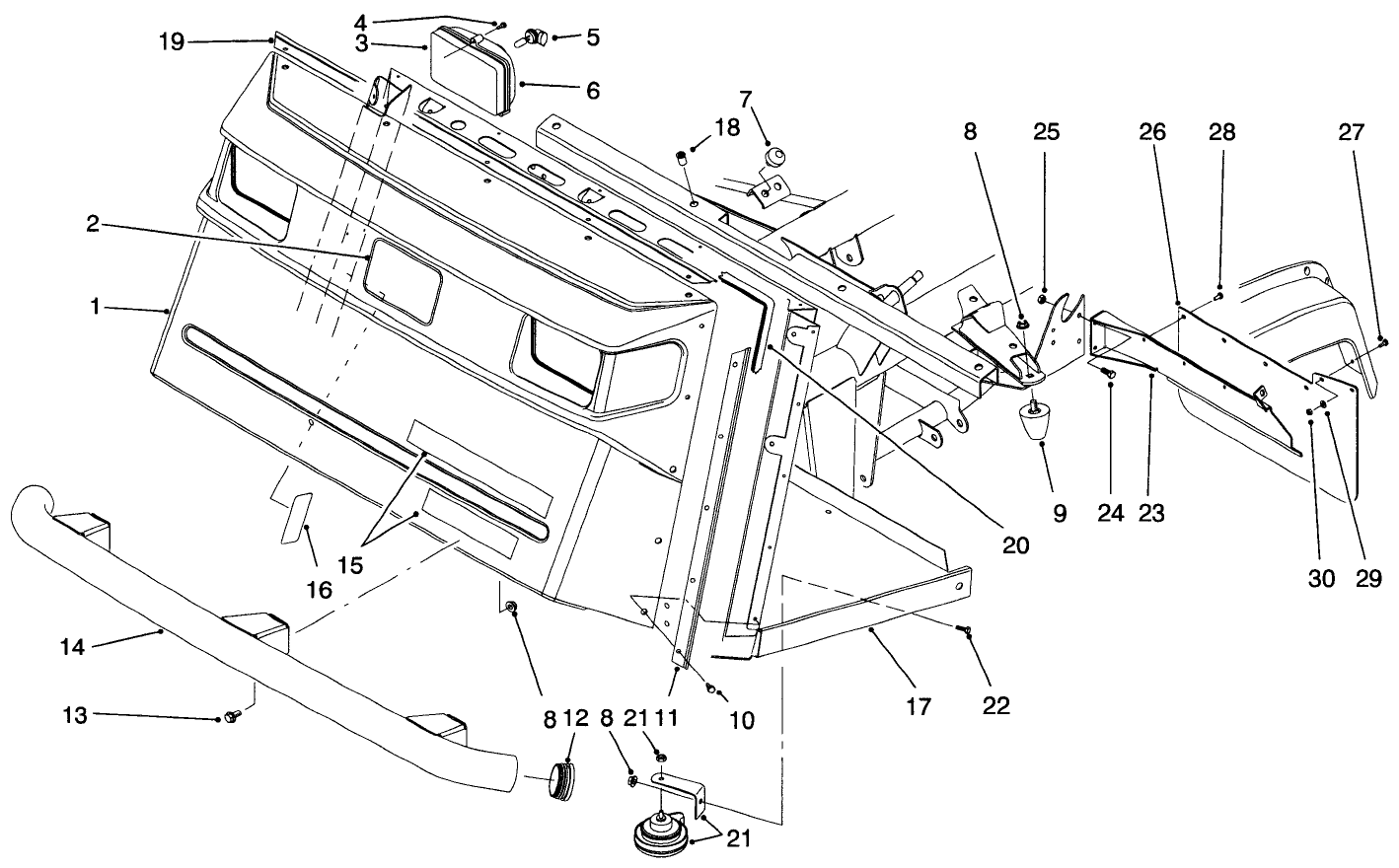 Front Bumper & Hood Assembly