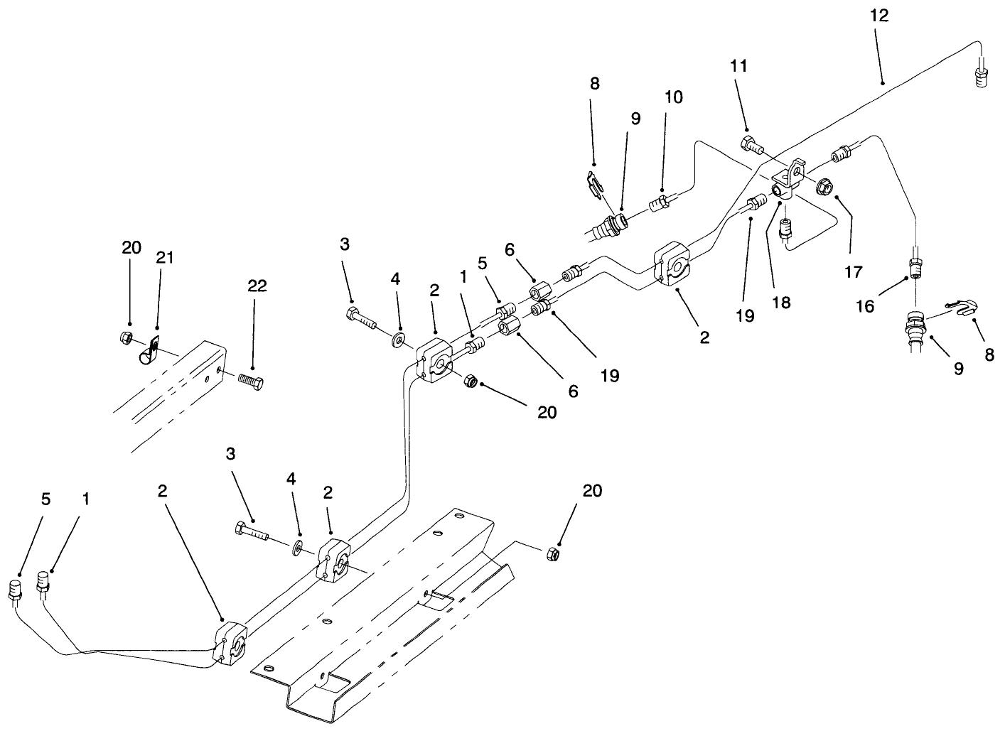 Hydraulic Brake Line Routing Assembly