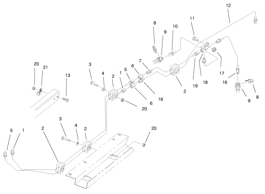 Hydraulic Brake Line Routing Assembly