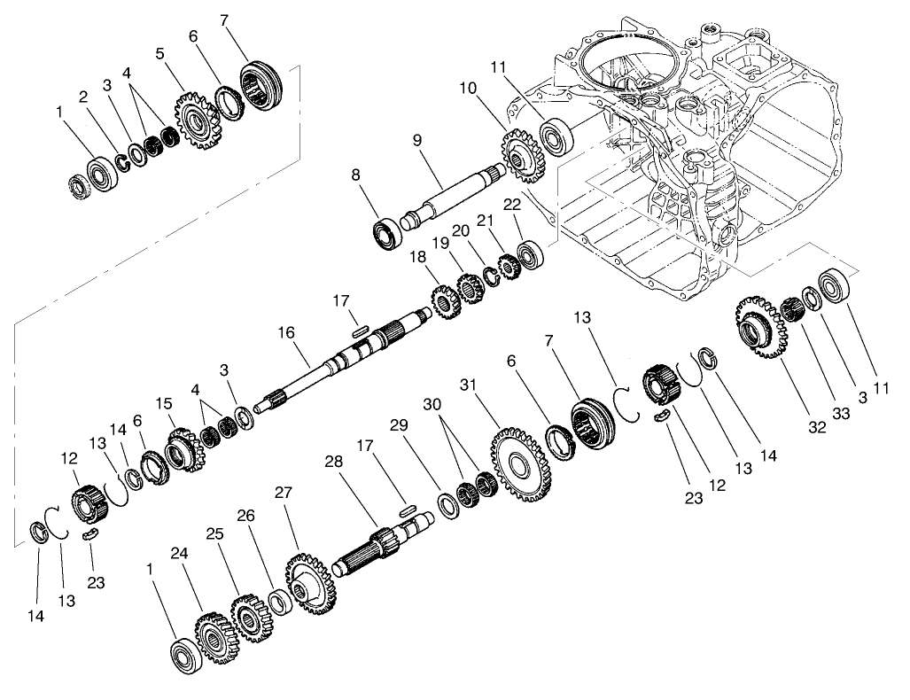 Transaxle Gear Shafts Assembly