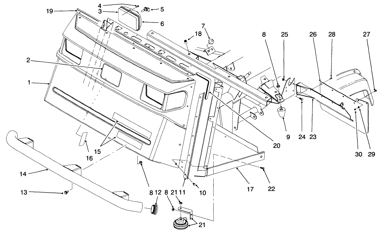 Front Bumper & Hood Assembly