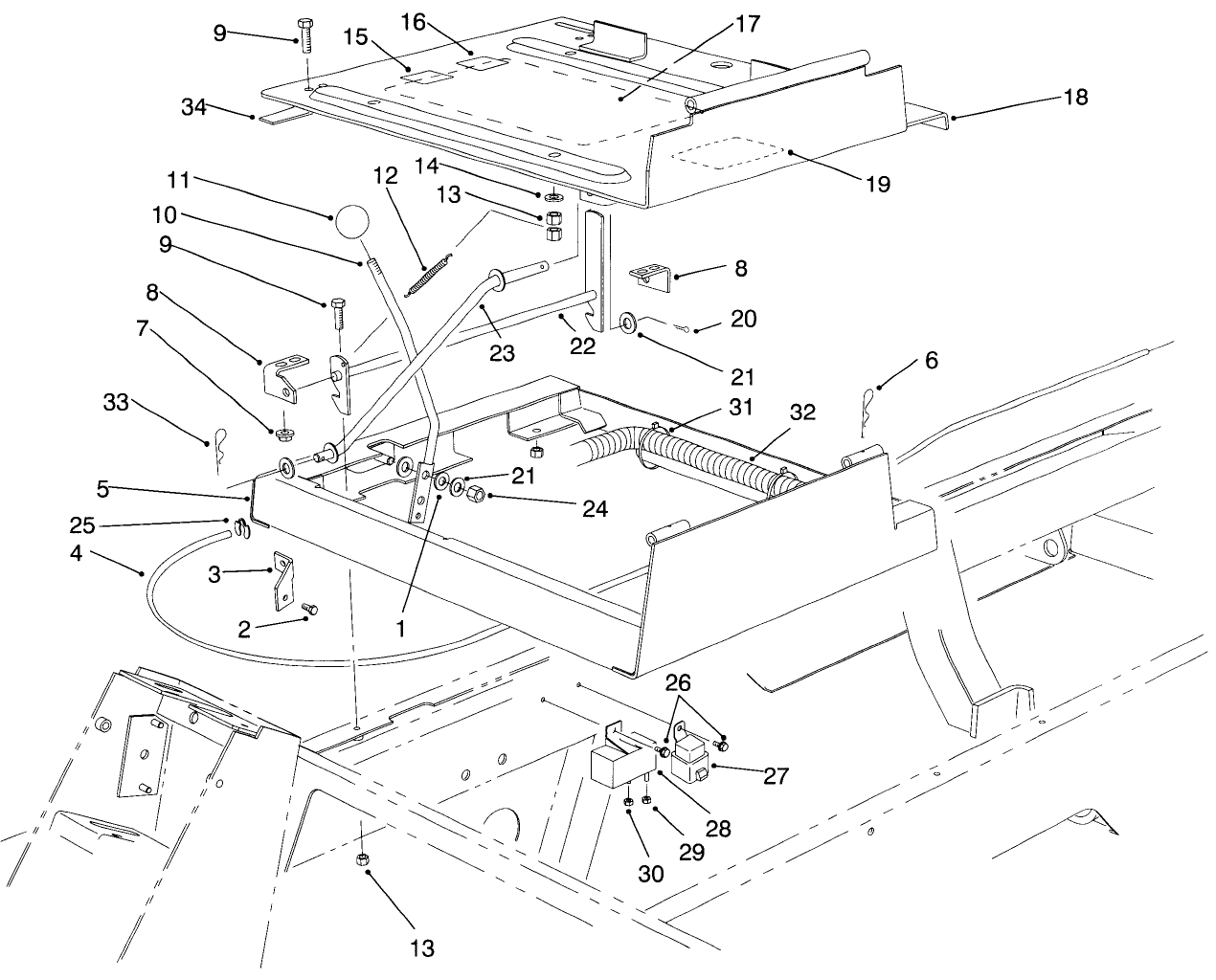 Seat Frame & Throttle Assembly (continued)