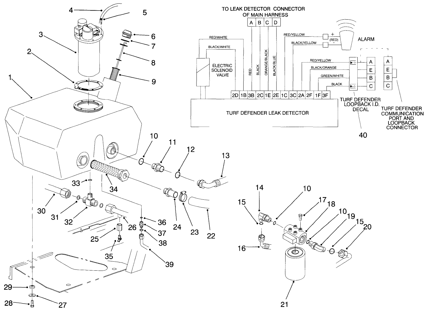 Leak Detector, Filter & Reservoir Assembly