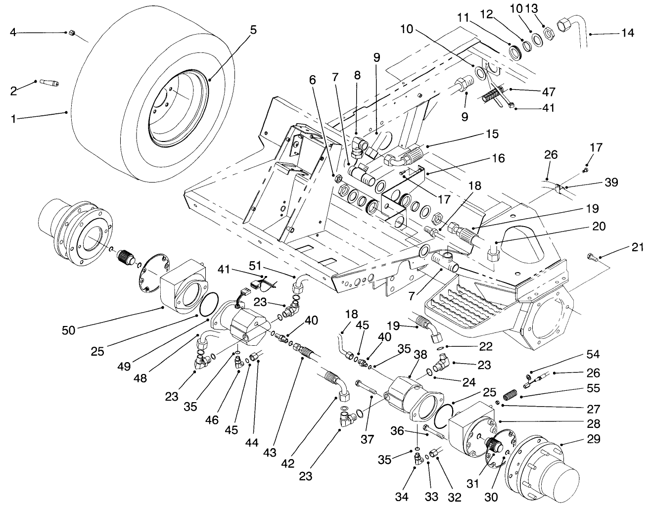 Front Hydraulic Drive & Brake Asm. (continued)