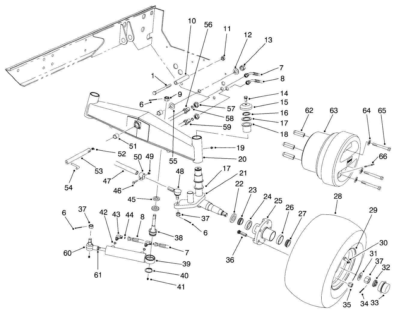 2-Wd Rear Axle Assembly (model No. 03800)