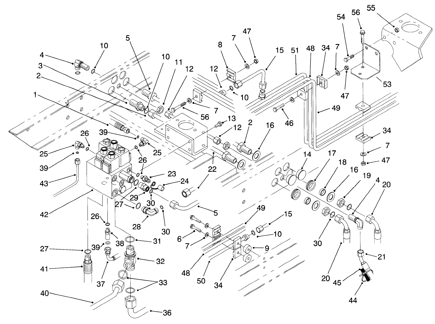 Rear Hydraulic Control Block & Tubes