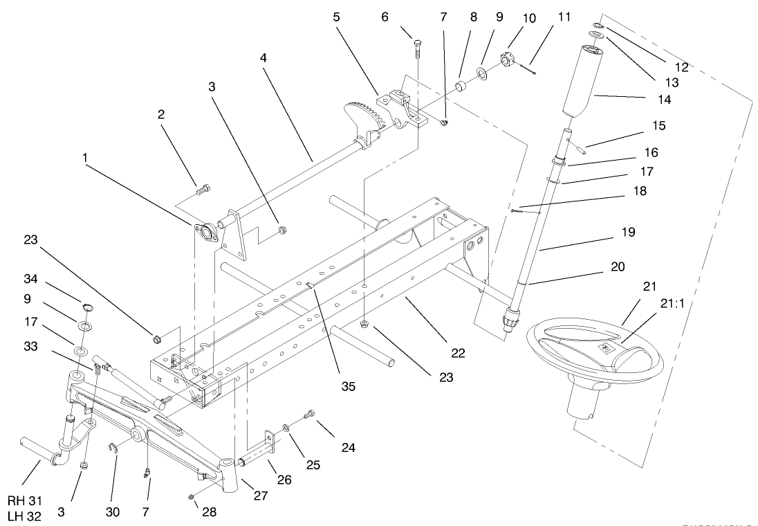 Frame Axle And Steering System