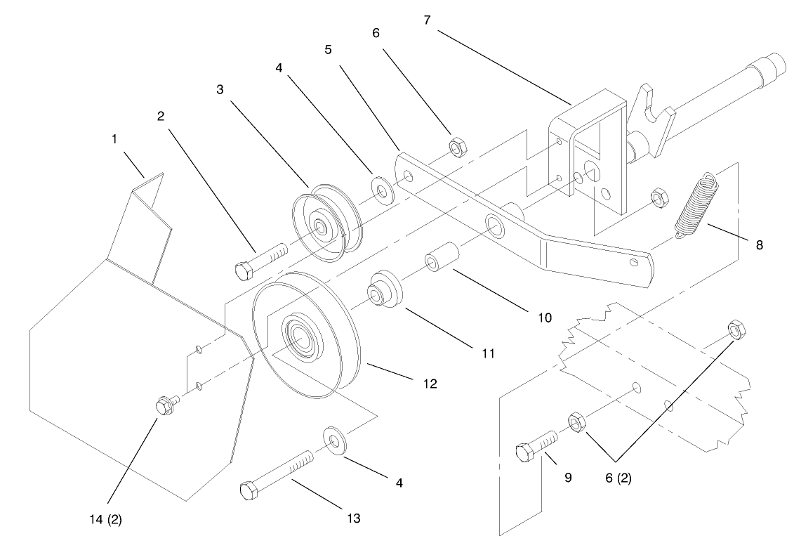 Mid Hitch Idler Asm