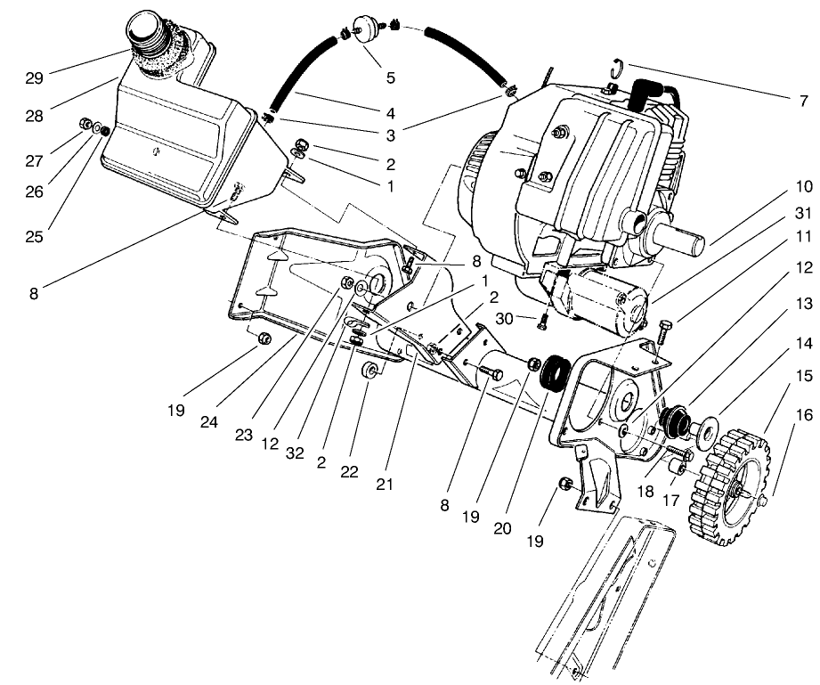 Engine & Main Frame Assembly