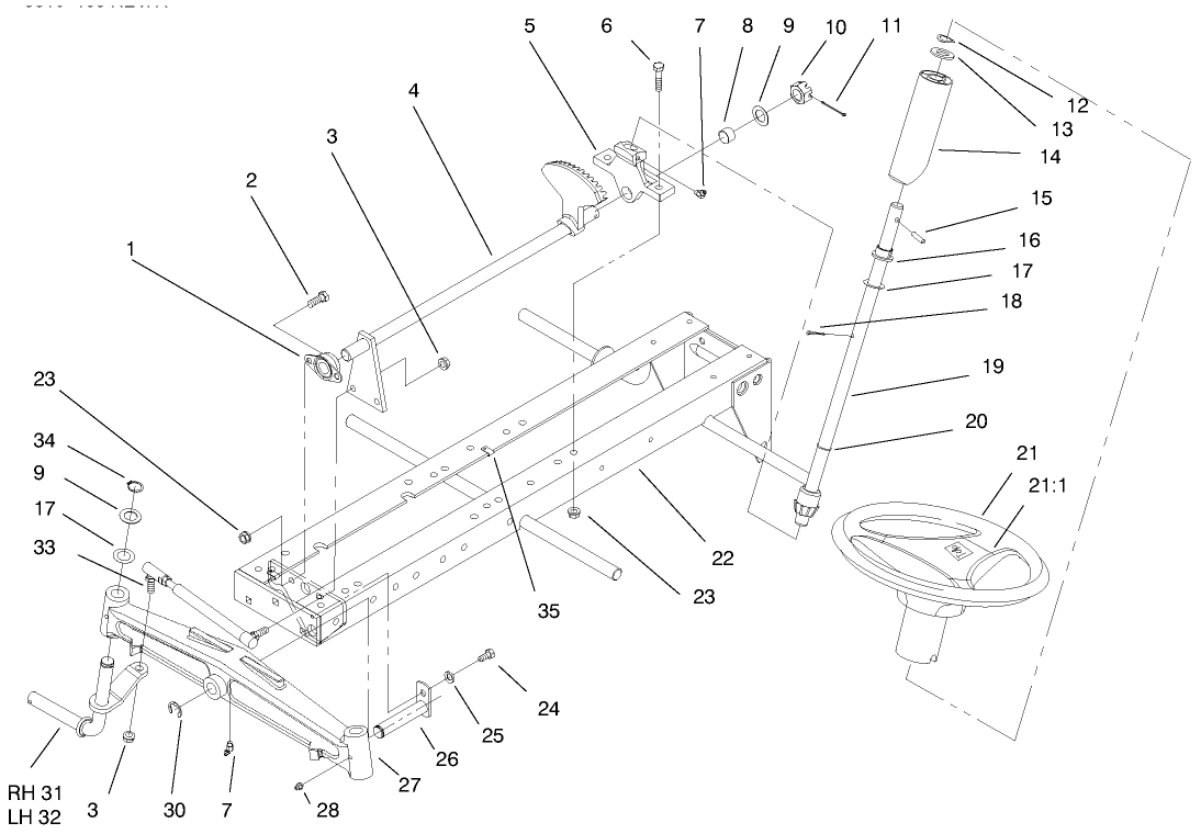 Frame Axle And Steering System
