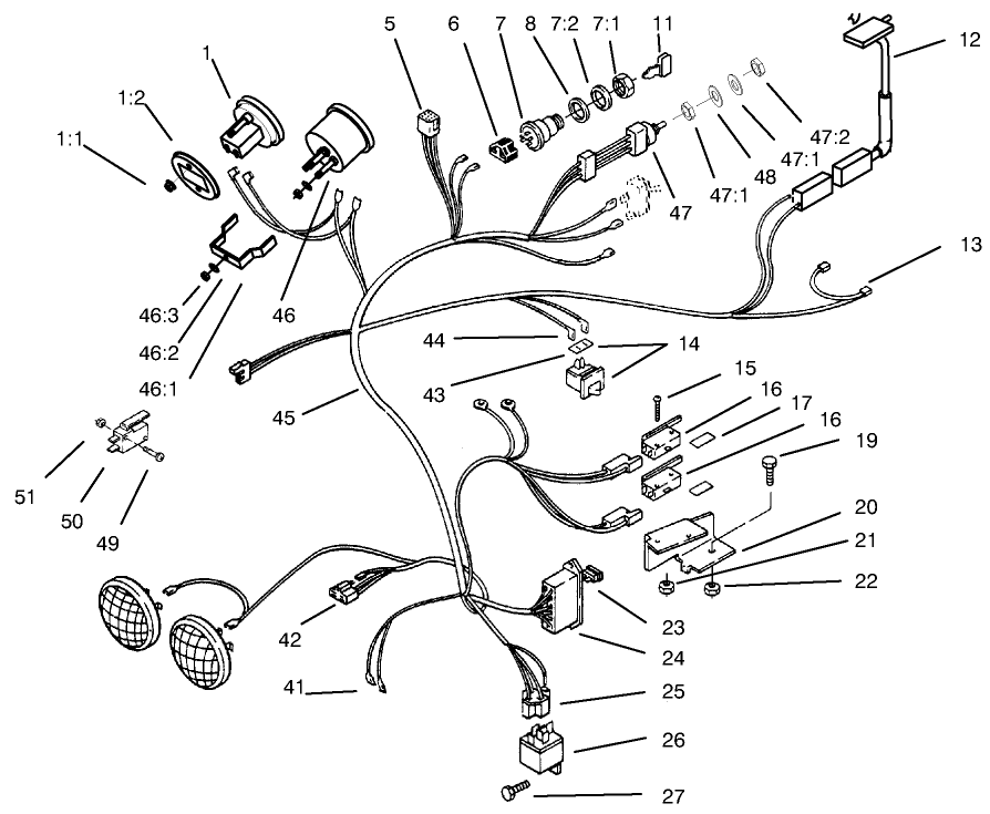 416-H Wire Harness Attachment & Component-S