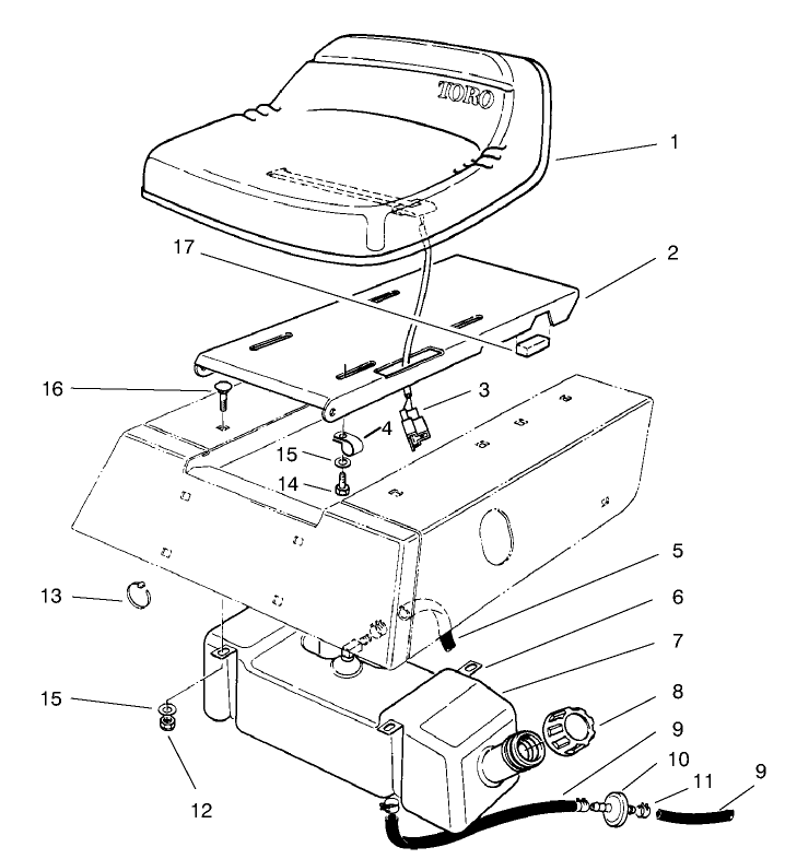 Seat & Gas Tank Assembly