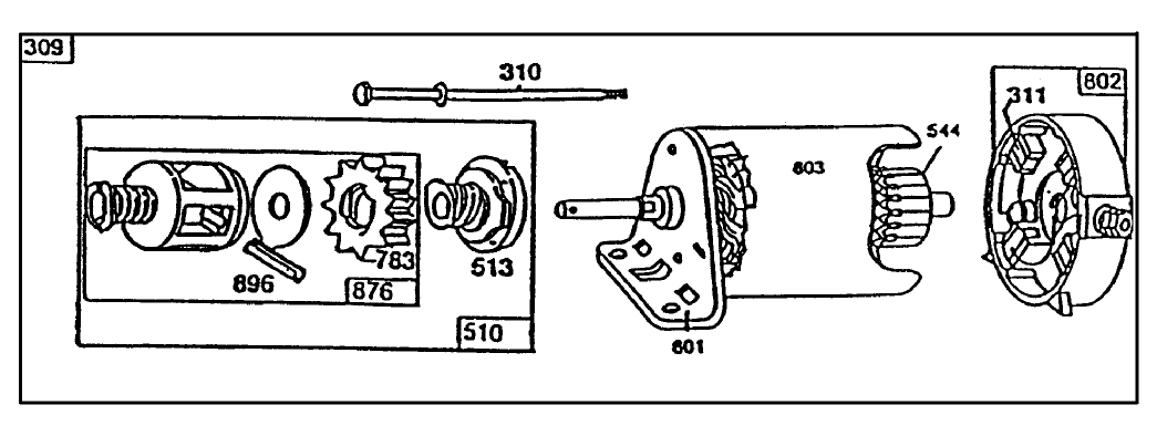 Starter-Briggs & Stratton No. 195707-0121-01
