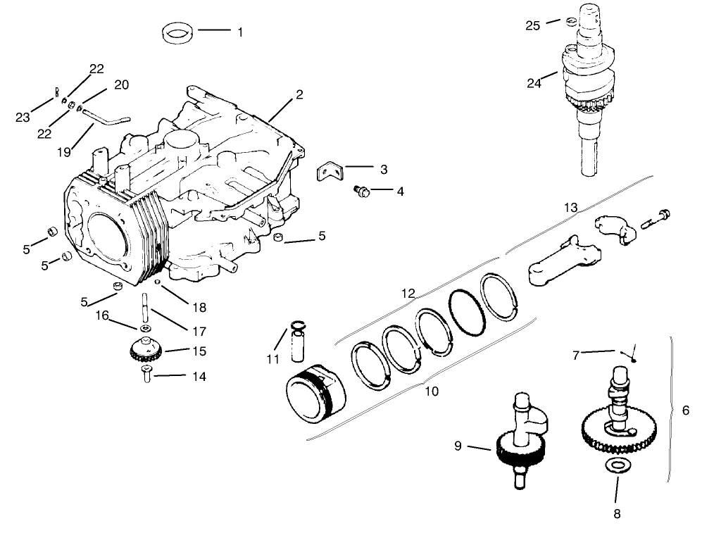 Crankcase Engine Kohler Model No. Cv14s-1429