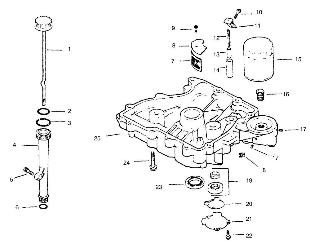 Oil Pan/lubrication Engine Kohler Model No. Cv14s-1429