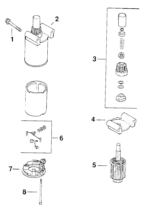 Starter System Engine Kohler Model No. Cv14s-1429