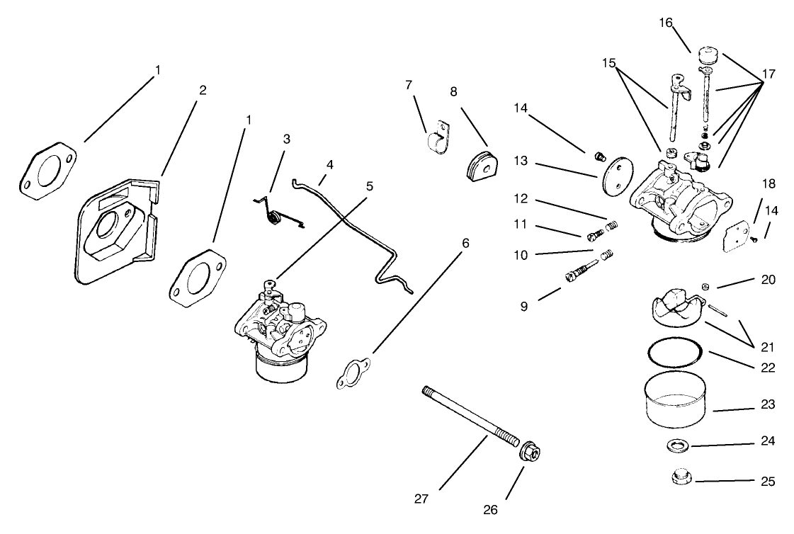 Carburetor Engine Kohler Model No. Cv14s-1429