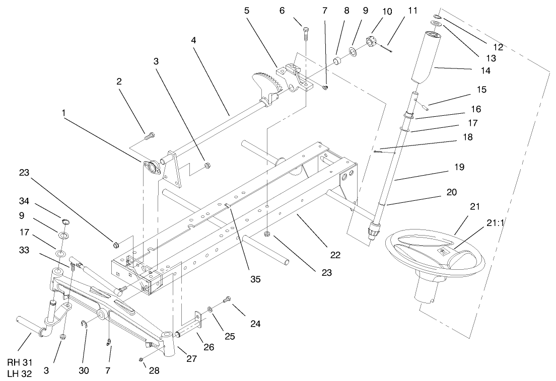 Frame Axle And Steering System