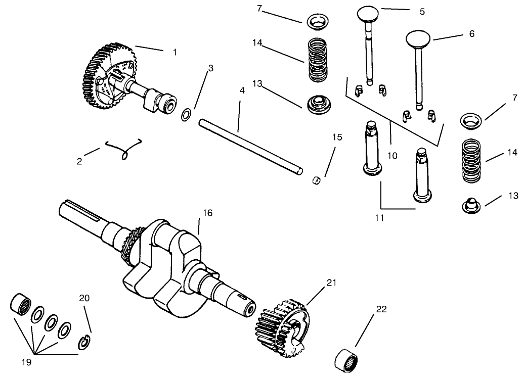 Camshaft, Crankshaft And Valves