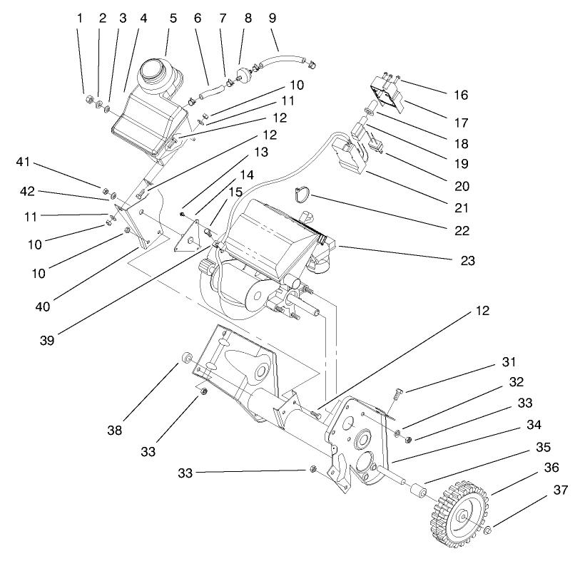 Engine & Fuel Tank Assembly