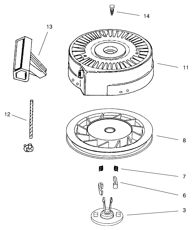 Recoil Starter Assembly No. 590743 (optional)