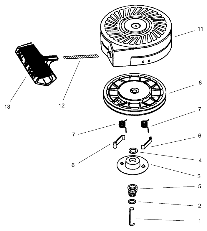 Recoil Starter Assembly No. 590712