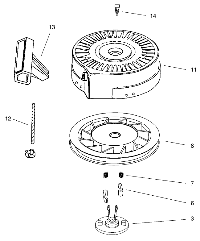 Recoil Starter Assembly No. 590743 (optional)