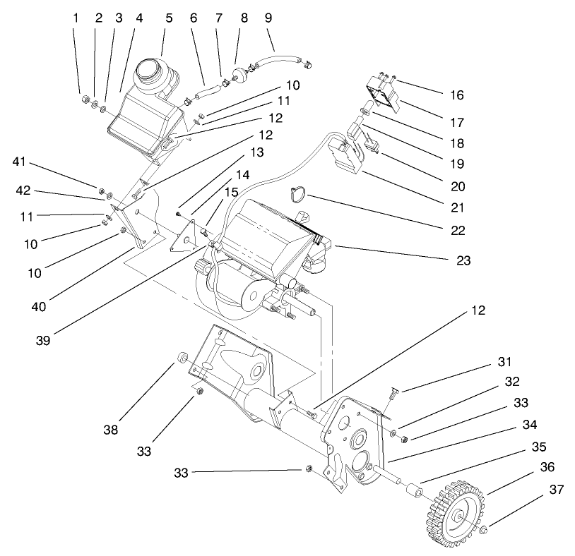 Engine & Fuel Tank Assembly