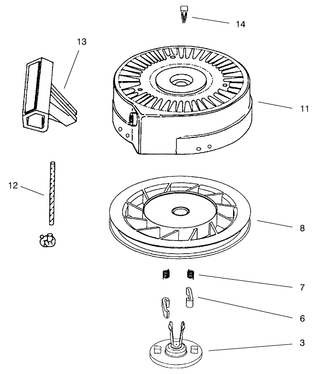 Recoil Starter Assembly No. 590743 (optional)