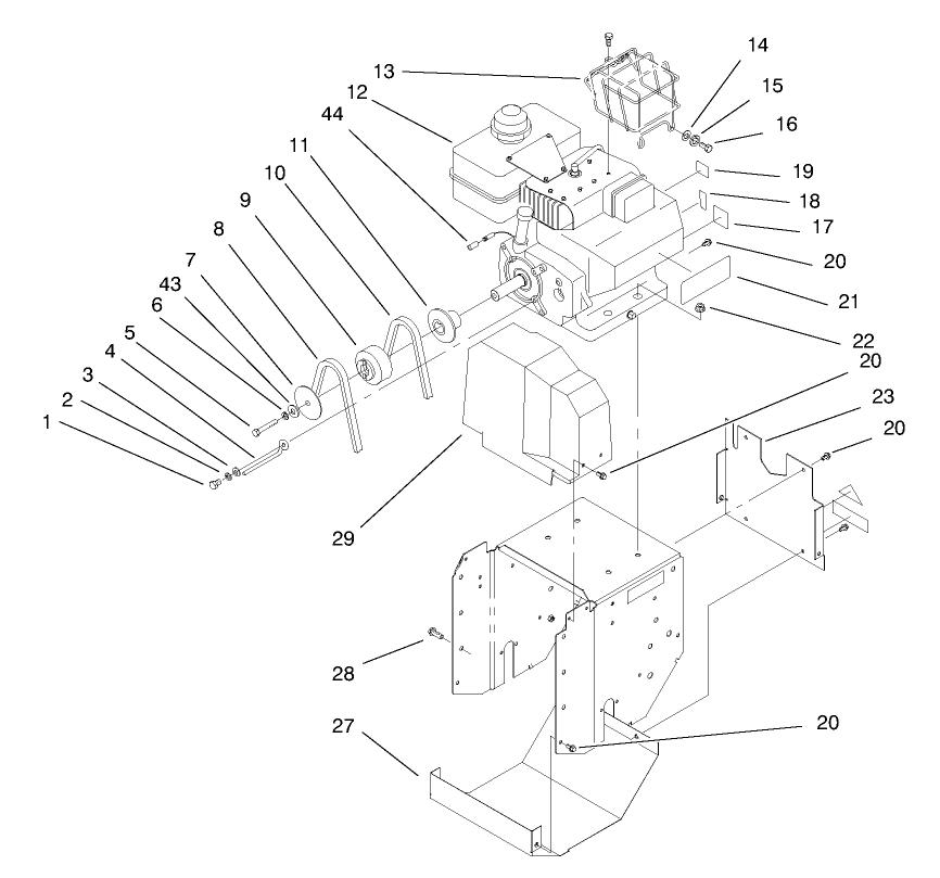 Engine And Frame Assembly