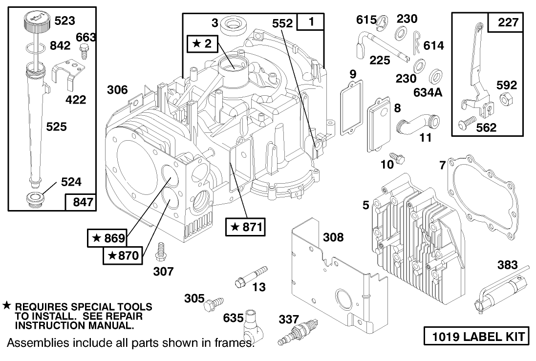 Engine Briggs & Stratton Model 283707-0156-01