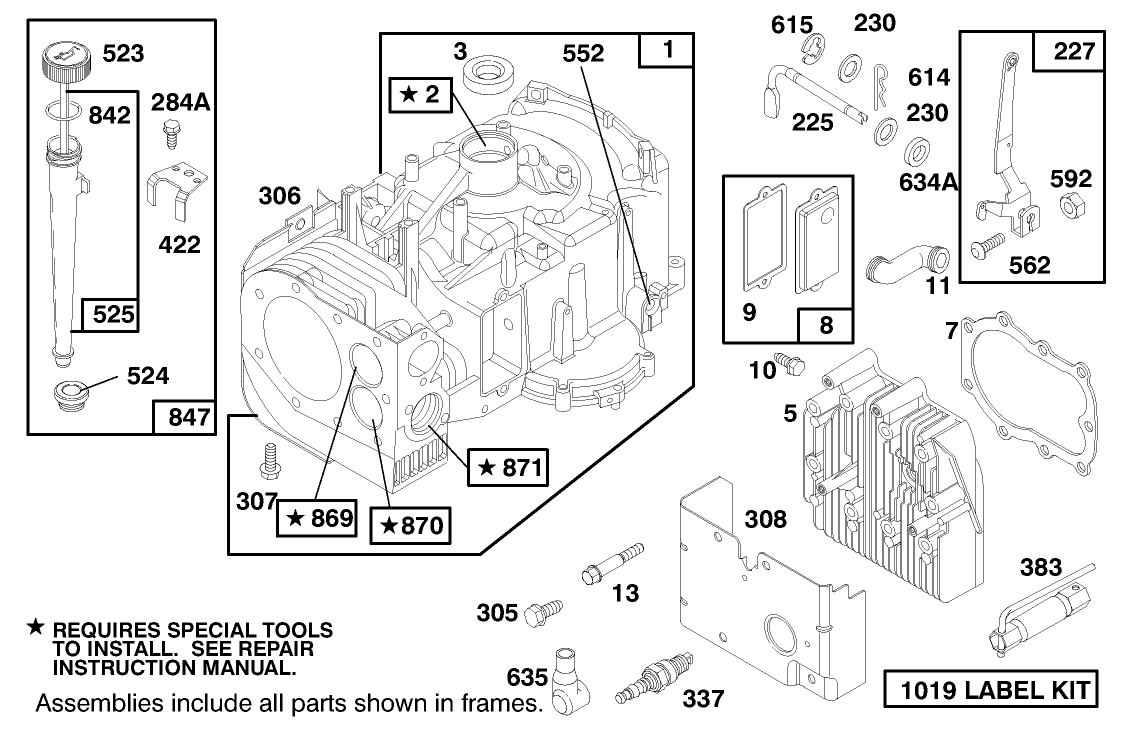 Engine Briggs & Stratton Model 282707-0119-01