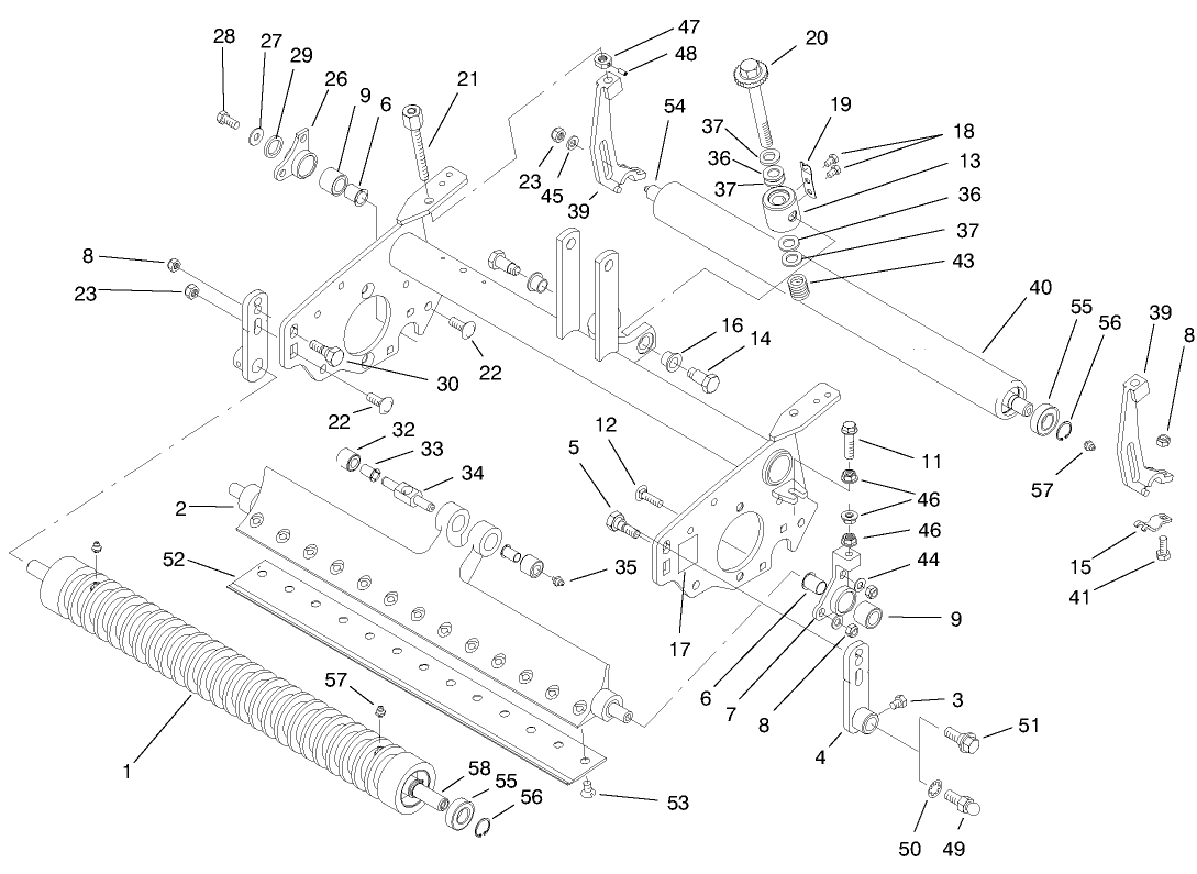 Rollers & Bedbar Assembly (continued)