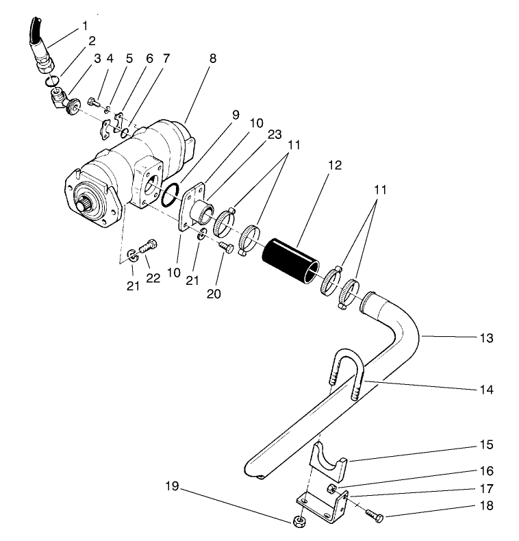 Hydraulic Pump Installation Assembly