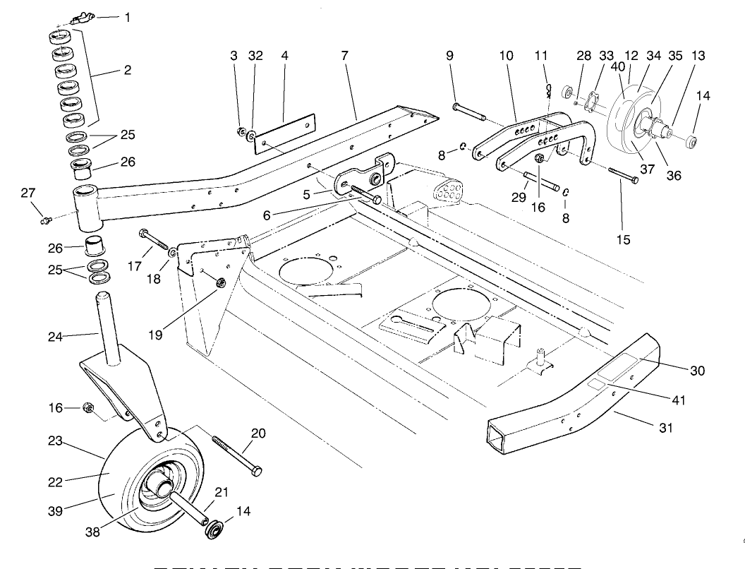 Center Deck Model No. 30592 Carrier Frame Assembly