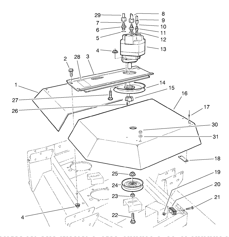 Wing Deck Model No. 30591 L.h. & 30593 R.h. Drive Assembly